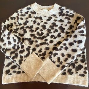 H&M cheetah print sweater